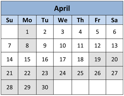 April 2013
