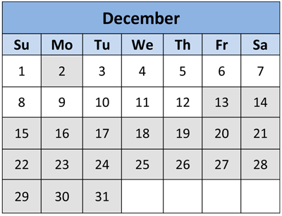 December 2013