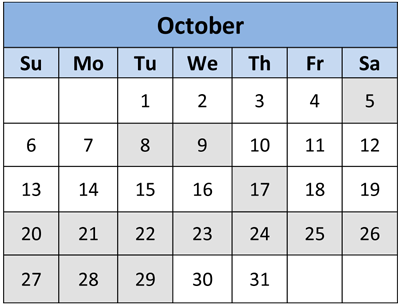 October 2013