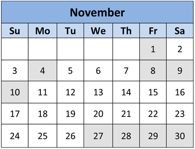 November 2013