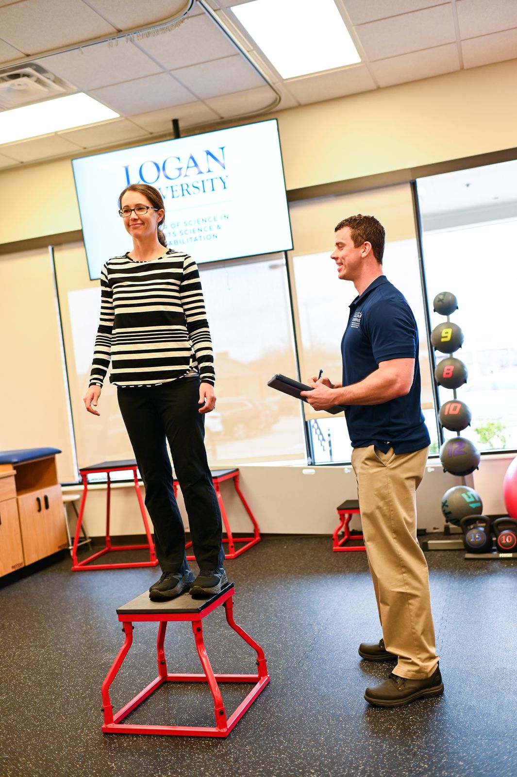 Students in Logan University's anatomy and imaging lab