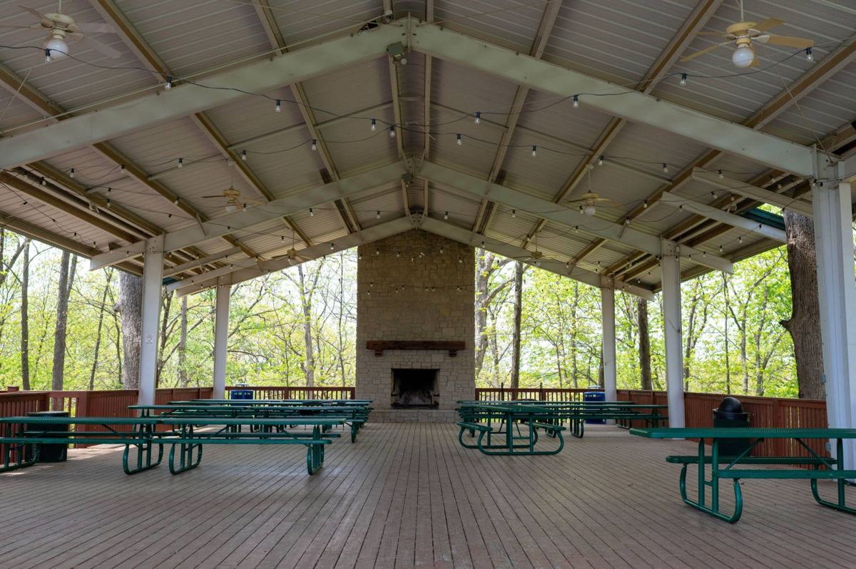 Covered pavilion on the Logan University campus