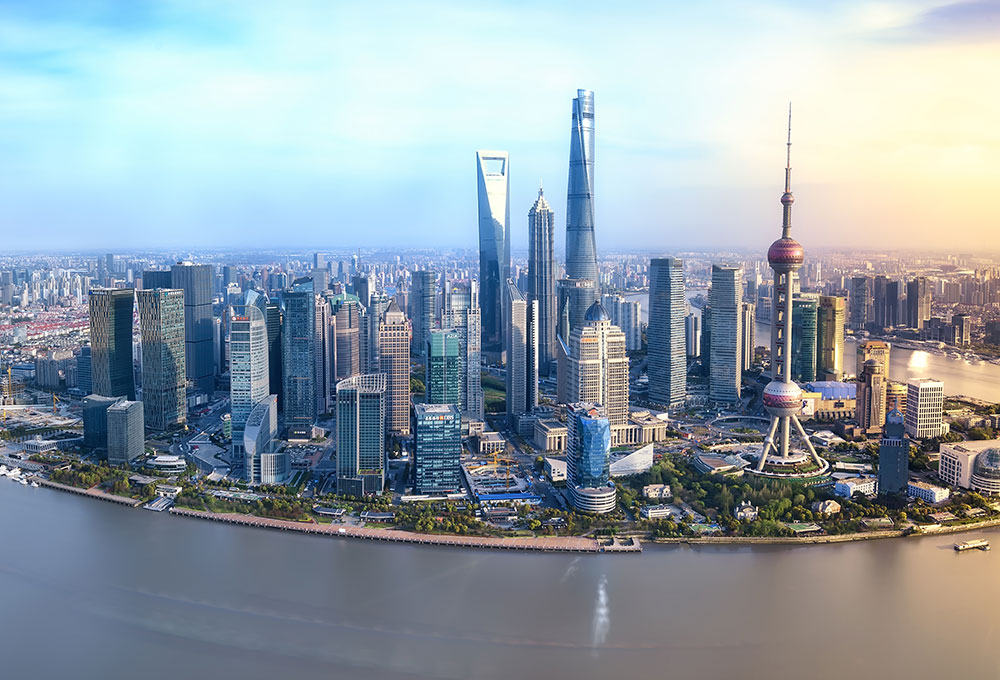 Shanghai skyline.