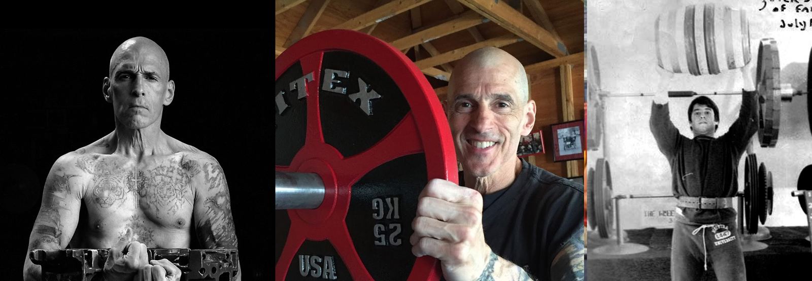 Dr. Ken Leistner lifting and training in his gym