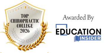 EducationInsider Top Chiropractic College 2026 award badge for Logan University