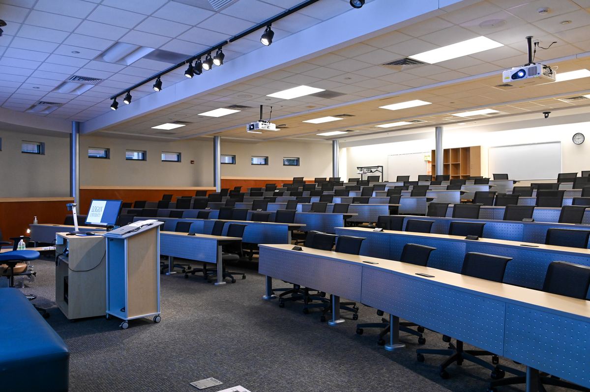 Classroom G134 viewed from the front right