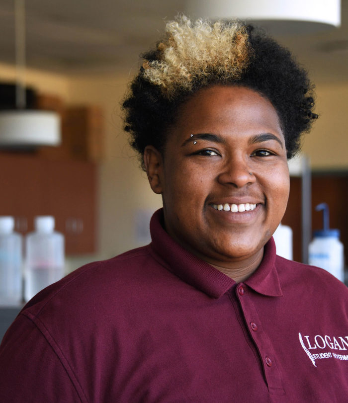 Close up of Logan student smiling.