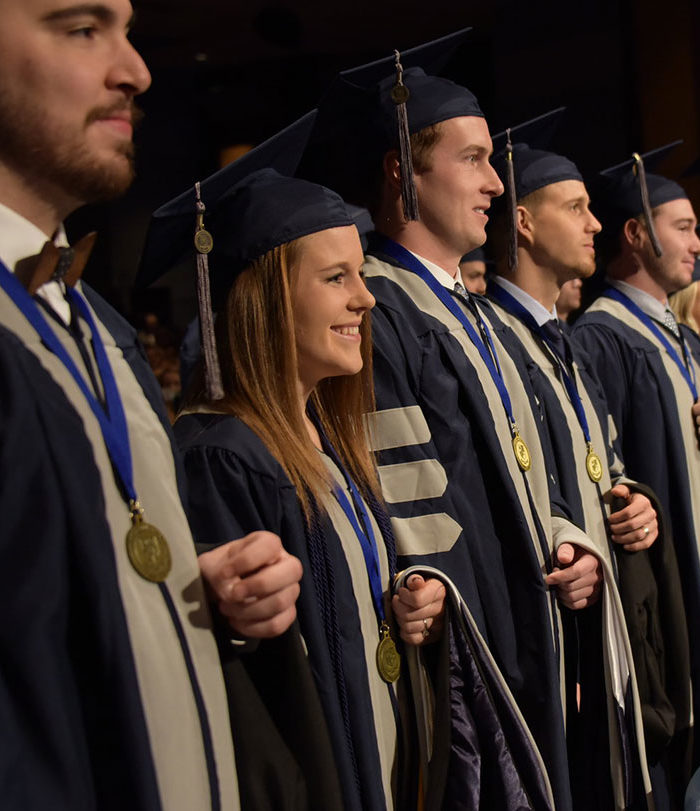 Group of students at graduation.