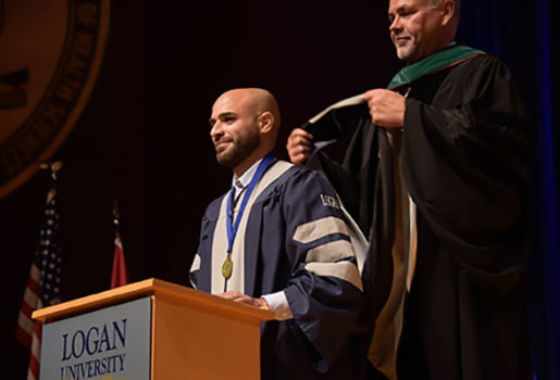 Male student at graduation.