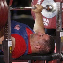 USAPP team member Jake Schrom lifts